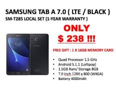 SAMSUNG TAB 7.0 BLACK / LTE ( LOCAL SET WITH 1 YEAR WARRANTY ) + FREE GIFTS!!!