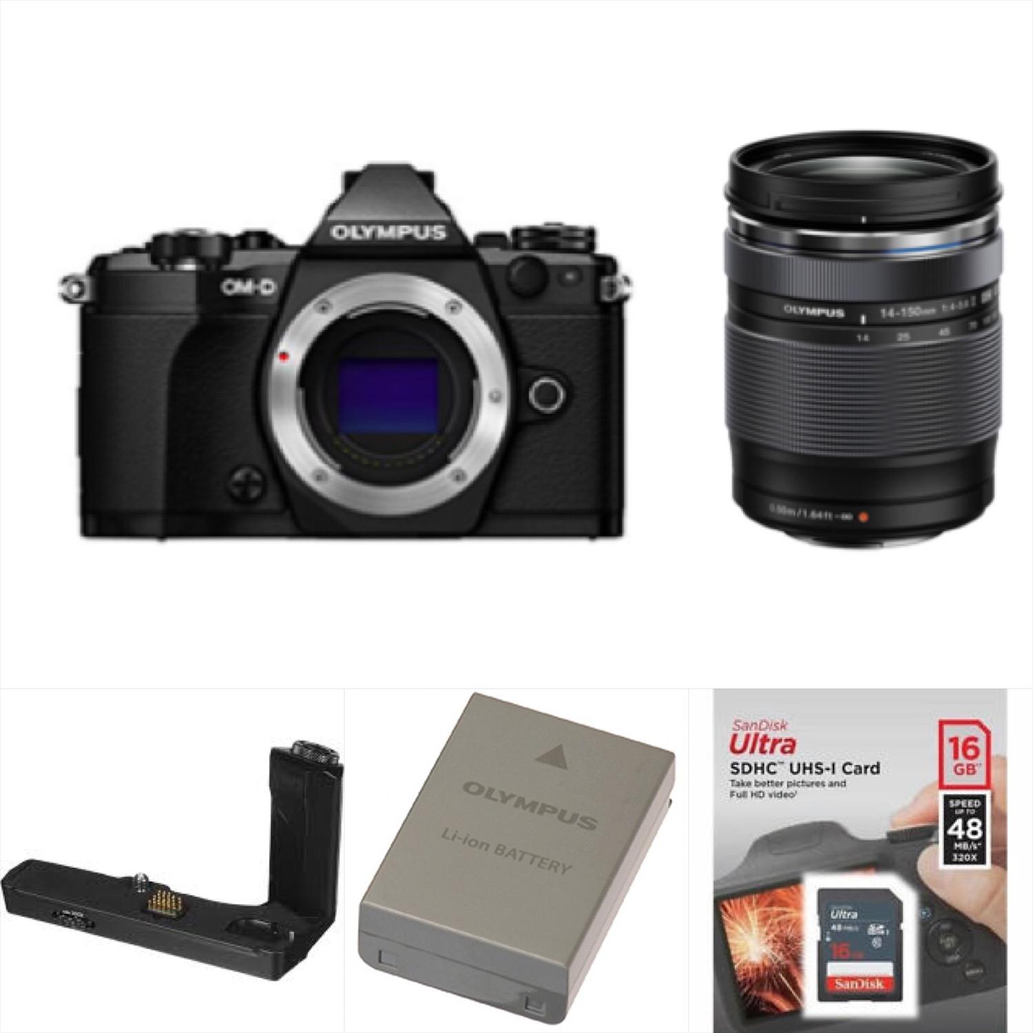 Olympus OM-D E-M5 Mark II (Black) Camera (Body) + Olympus 14-150mm f/4.0-5.6 II Lens for Micro Four Thirds Cameras (Black)
