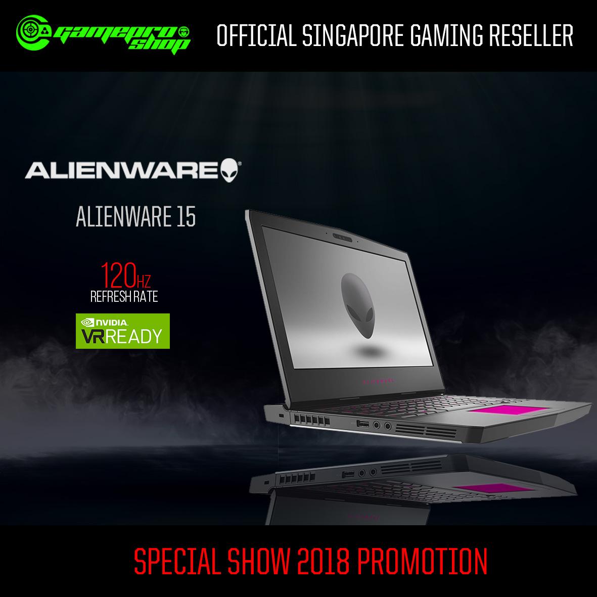 Alienware 15 R3 Gaming Laptop (7th Gen) (GTX1060) With 120Hz Gaming Laptop *END OF MONTH PROMO*