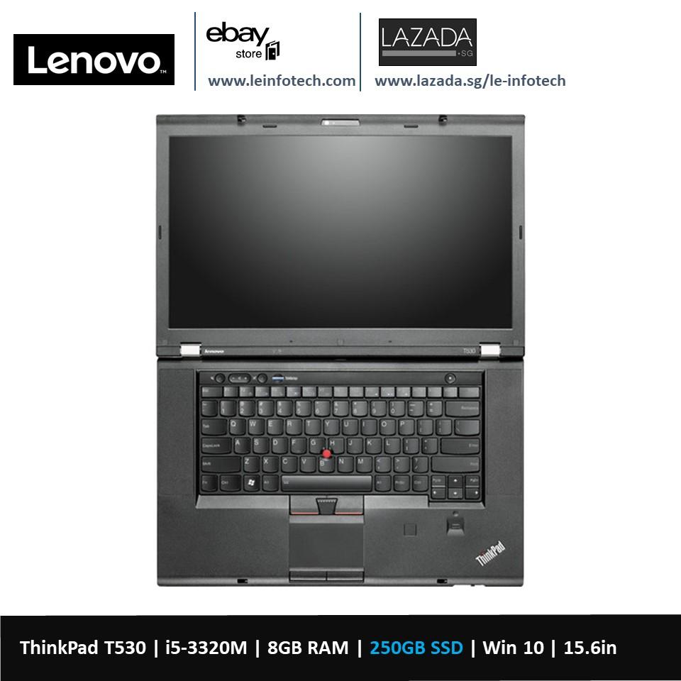 Lenovo ThinkPad T530 15.6in LED Notebook i5-3320M #2.6Ghz 8GB DDR3 RAM 250GB SSD Intel HD 4000 Graphics card Win 10 Pro 30 Days warranty