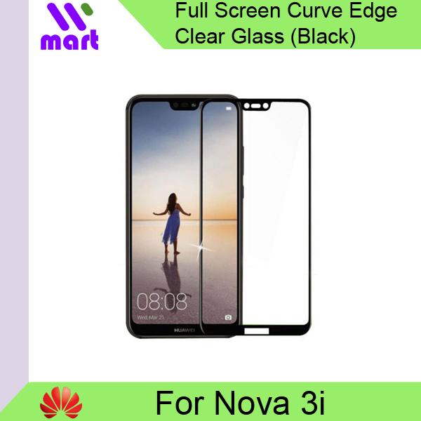 Tempered Glass FULL Screen Protector (Clear with Black Color) For Huawei Nova 3i