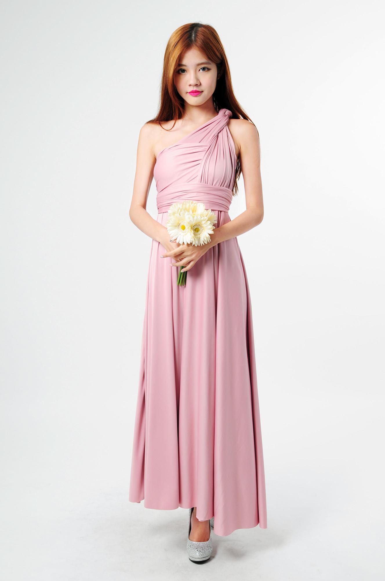 satin infinity dress