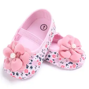 pink baby shoes