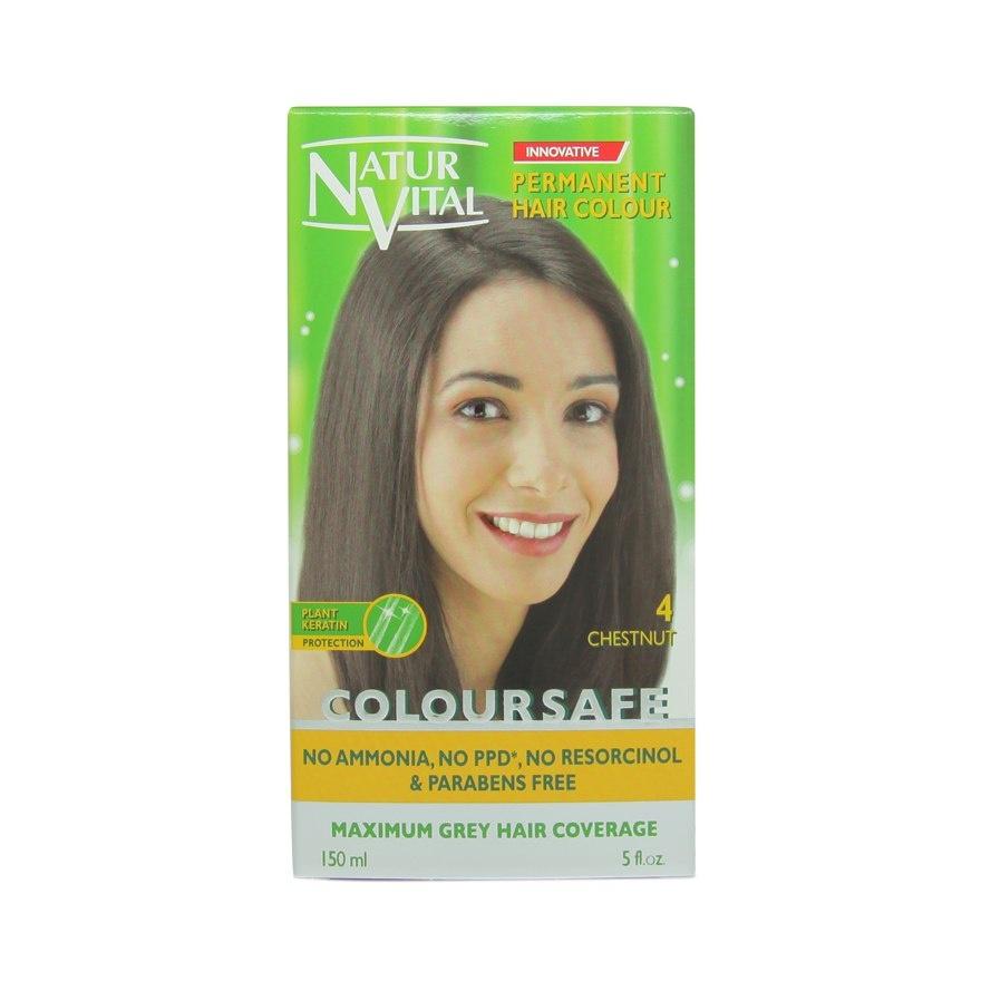 NATURVITAL Coloursafe Permanent Hair Colour Chestnut 4 | Lazada Singapore