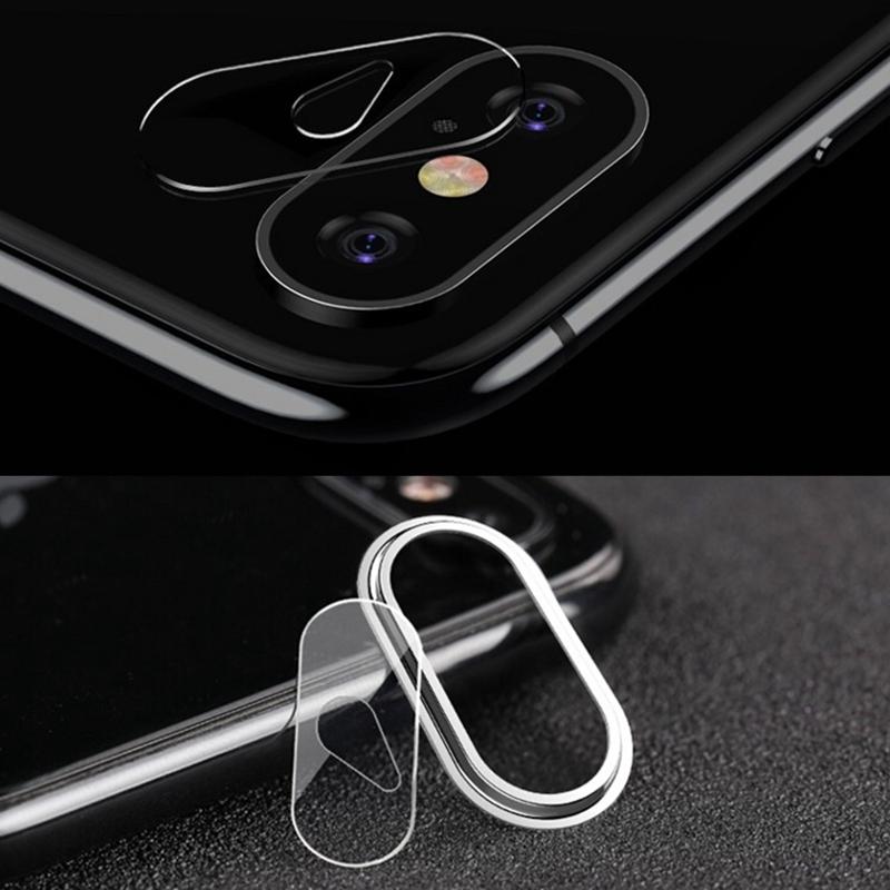 High Permeability Tempered Glass Camera Lens Protector Set for iPhone X / iPhone XS / iPhone XS Max (Silver)