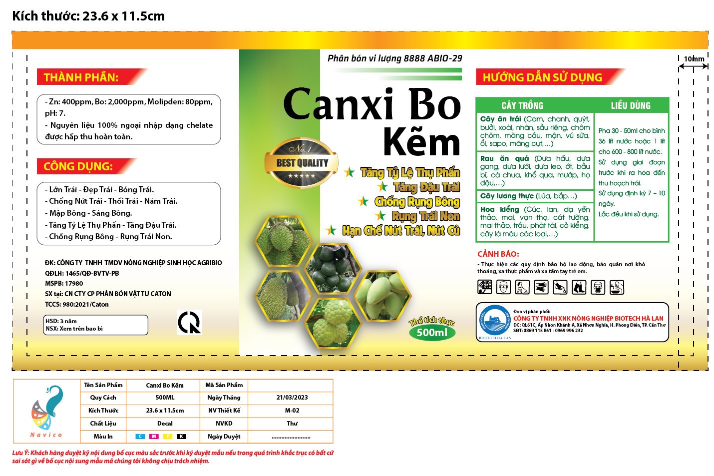Canxi Bo Kẽm dùng cho cây