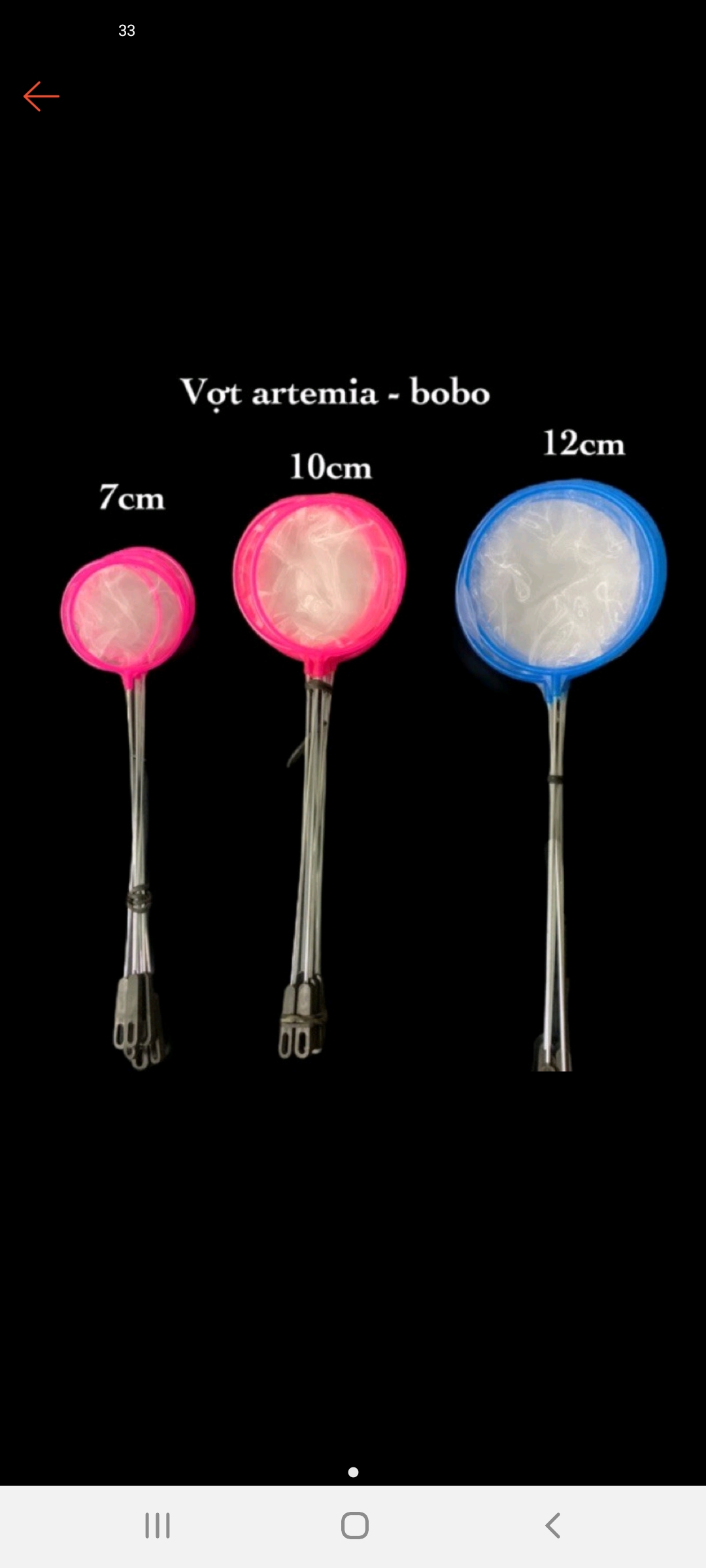 Vợt Nano vớt Cá/ Artemia/ Bobo