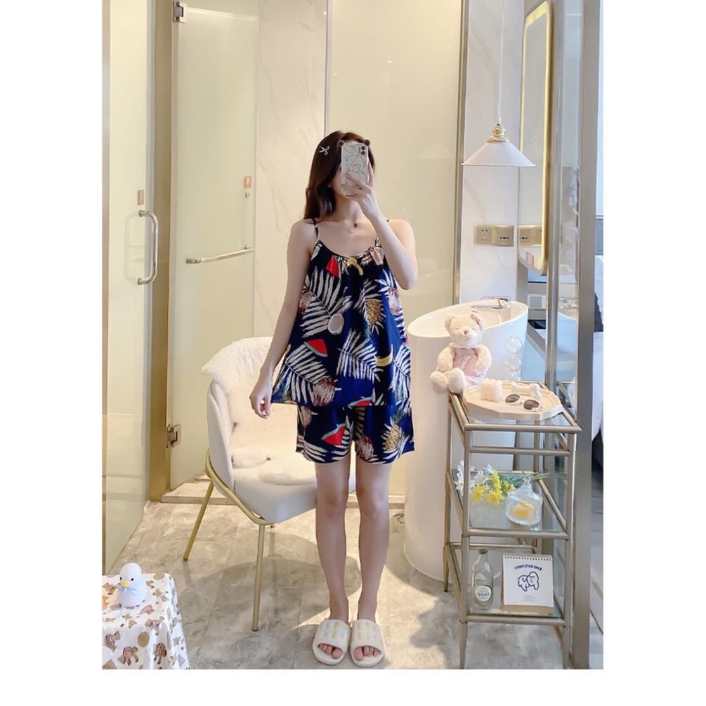 Bộ ngủ 2 dây cotton đẹp