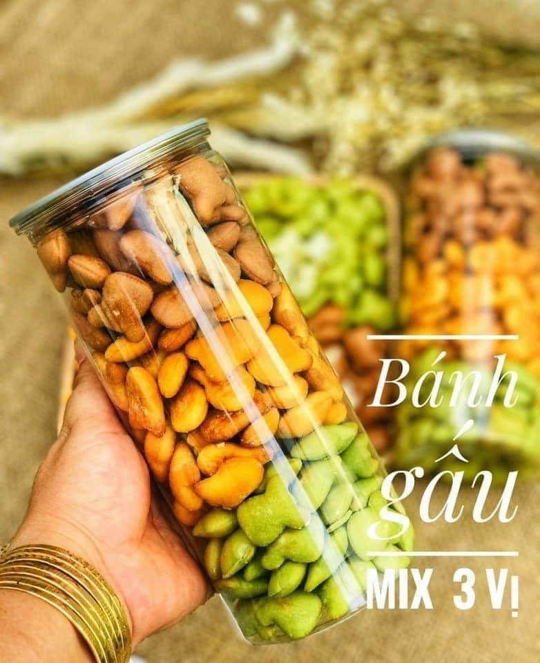 Bánh gấu kem mix 3 vị hũ 450gr