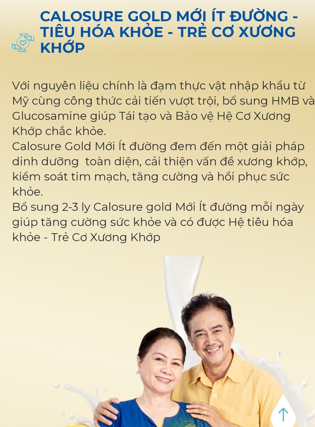 Sữa bột Calosure gold ít 900gr giành cho người lớn