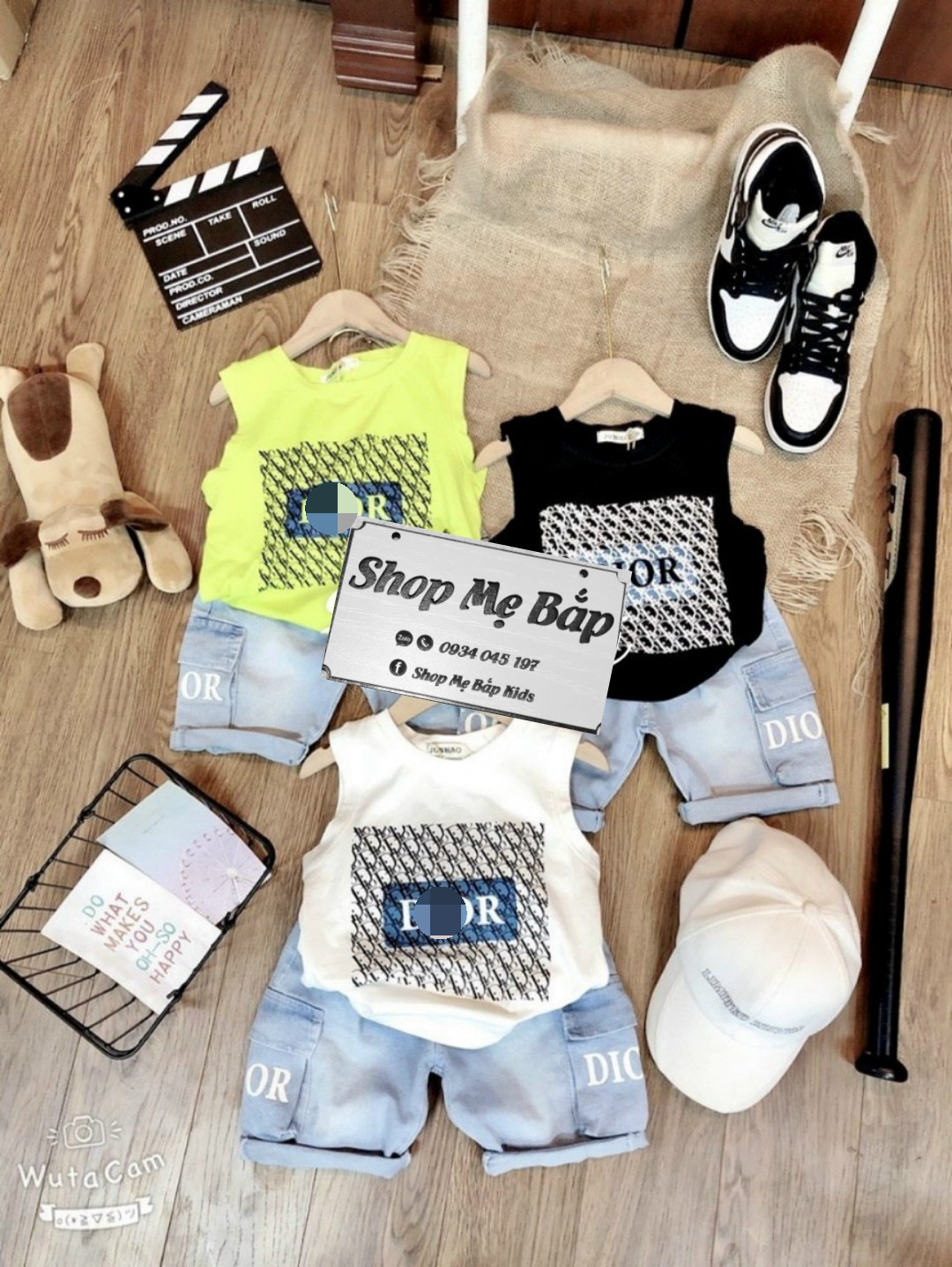 Set bộ bé trai,áo sát nách quần jean