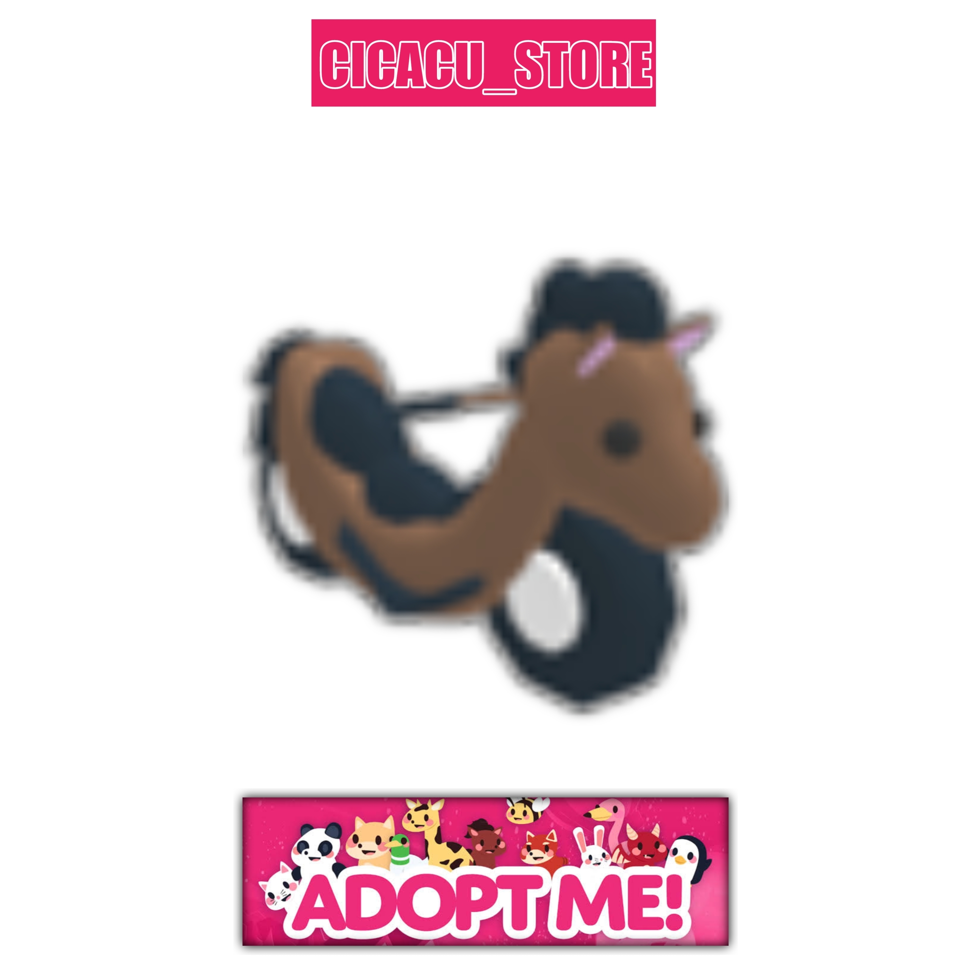 Adopt Me Vehicle - Horse Cycle - Roblox (bonus Petwear) 