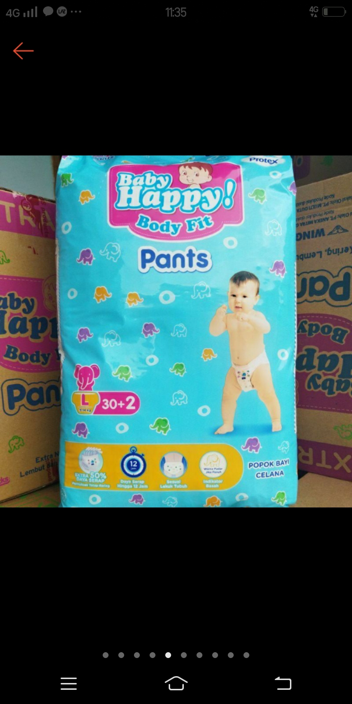 Pampers Baby Happy/pampers murah/popok sekali pake/pampers size L