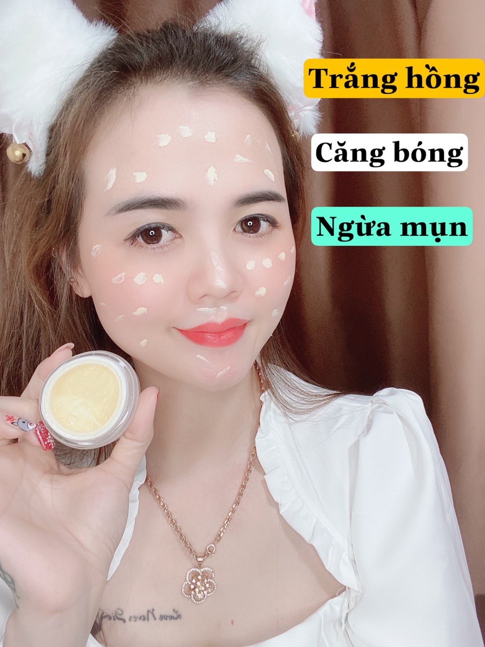 KEM TRẮNG HỒNG CĂNG BÓNG ( Ngăn ngừa mụn, giúp da trắng hồng)