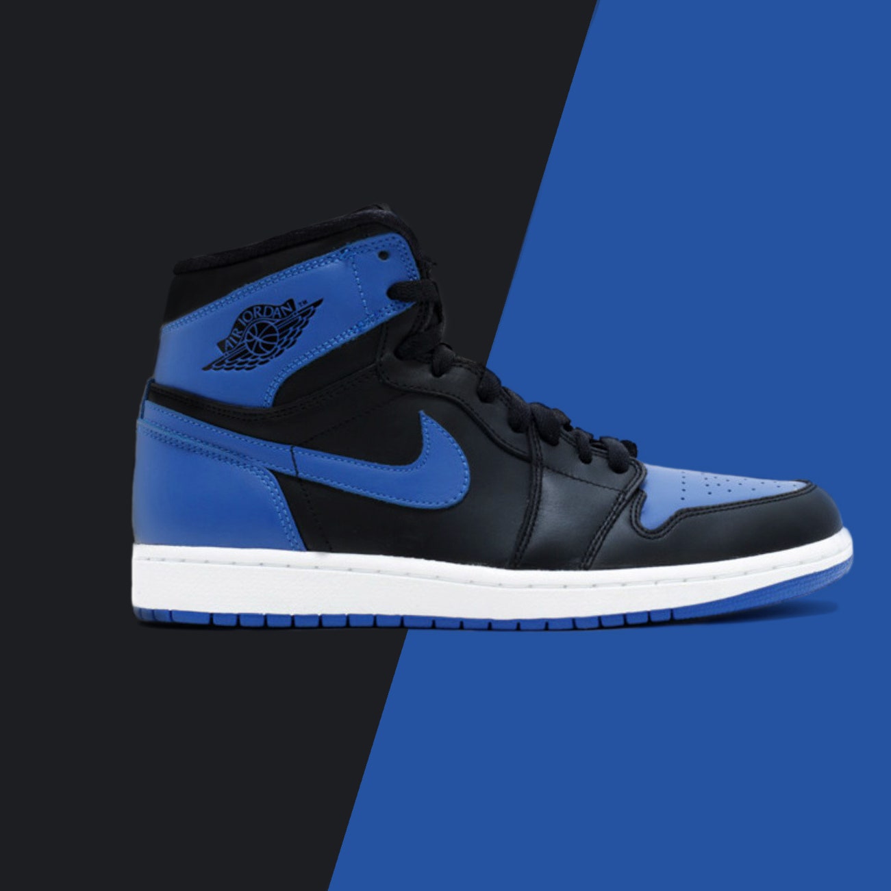 jordan1 blue and black