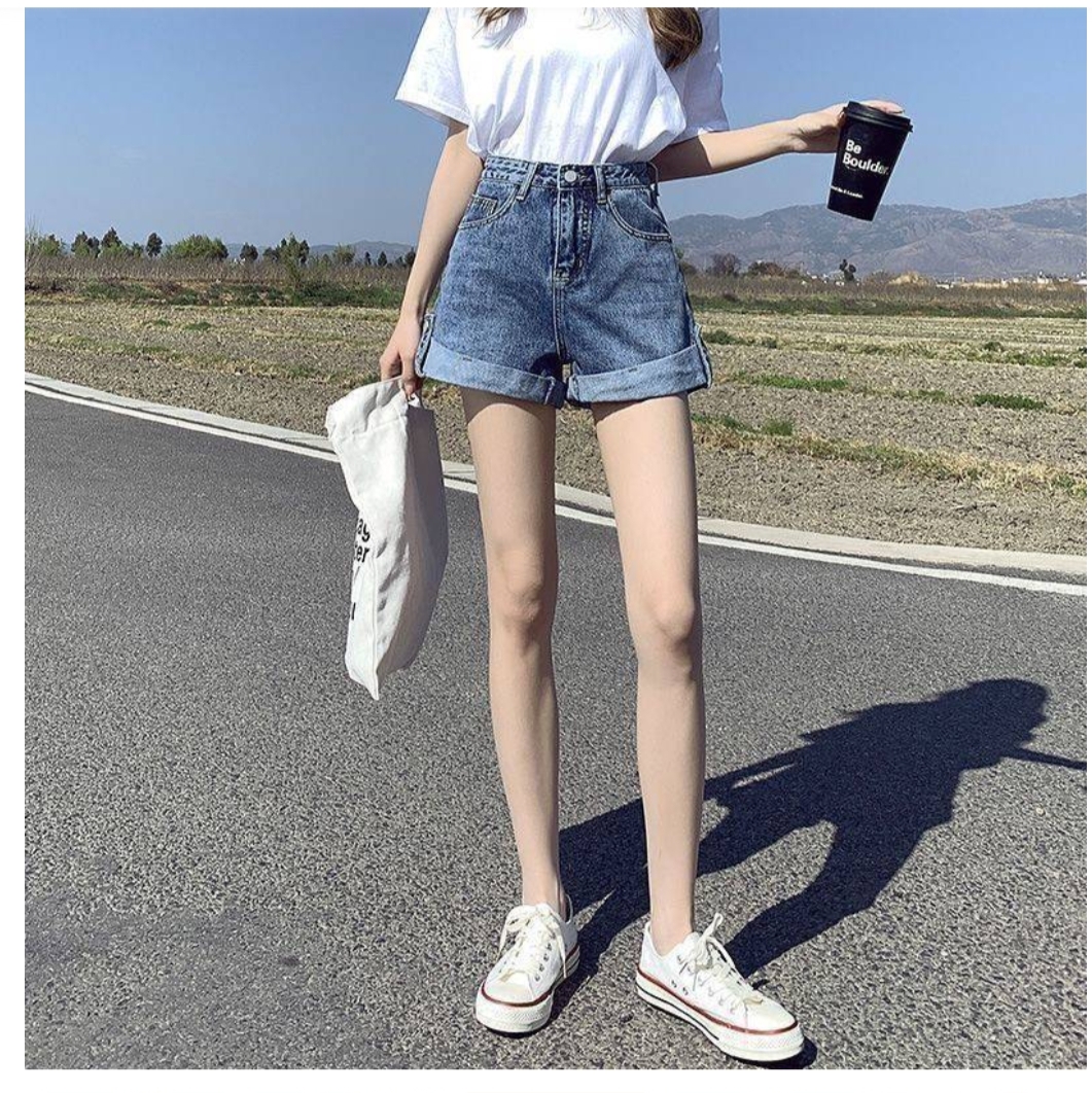 Quần short jean nữ