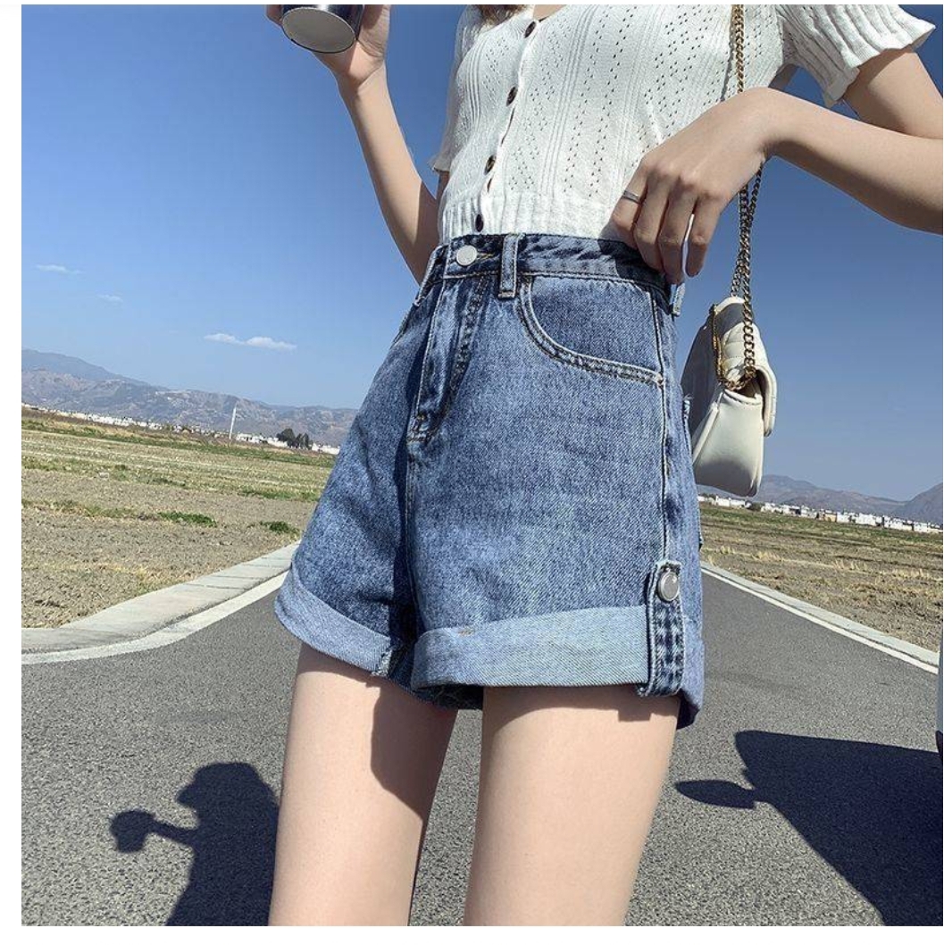 Quần short jean nữ