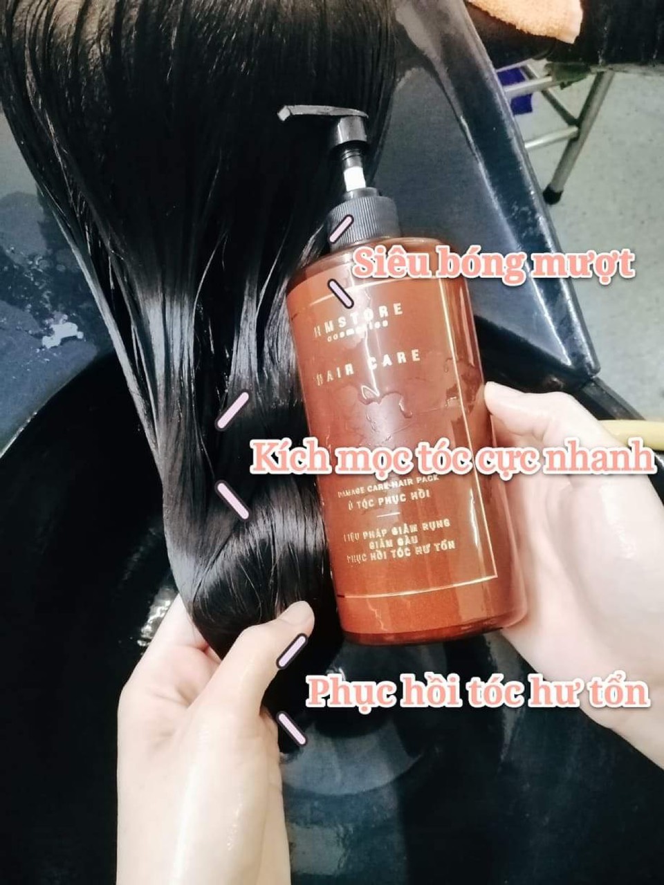 KEM Ủ TÓC PHỤC HỒI HM STORE ( Giảm gãy rụng đến 80%, mềm mượt tóc, ...)