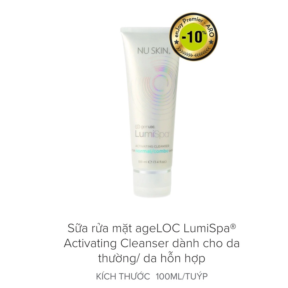 Sữa rửa mặt LumiSpa 100ml da thường/hỗn hợp