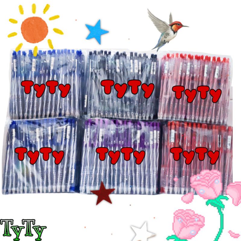 1 bịch 100 cây viết bi xanh ngòi 0.7mm chính hãng tân thành