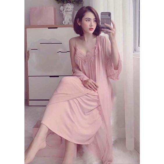 Set choàng ngủ tiểu thư cao cấp