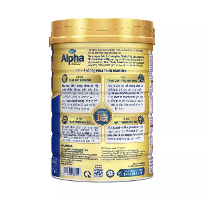 Sữa bột dielac alpha gold số 2