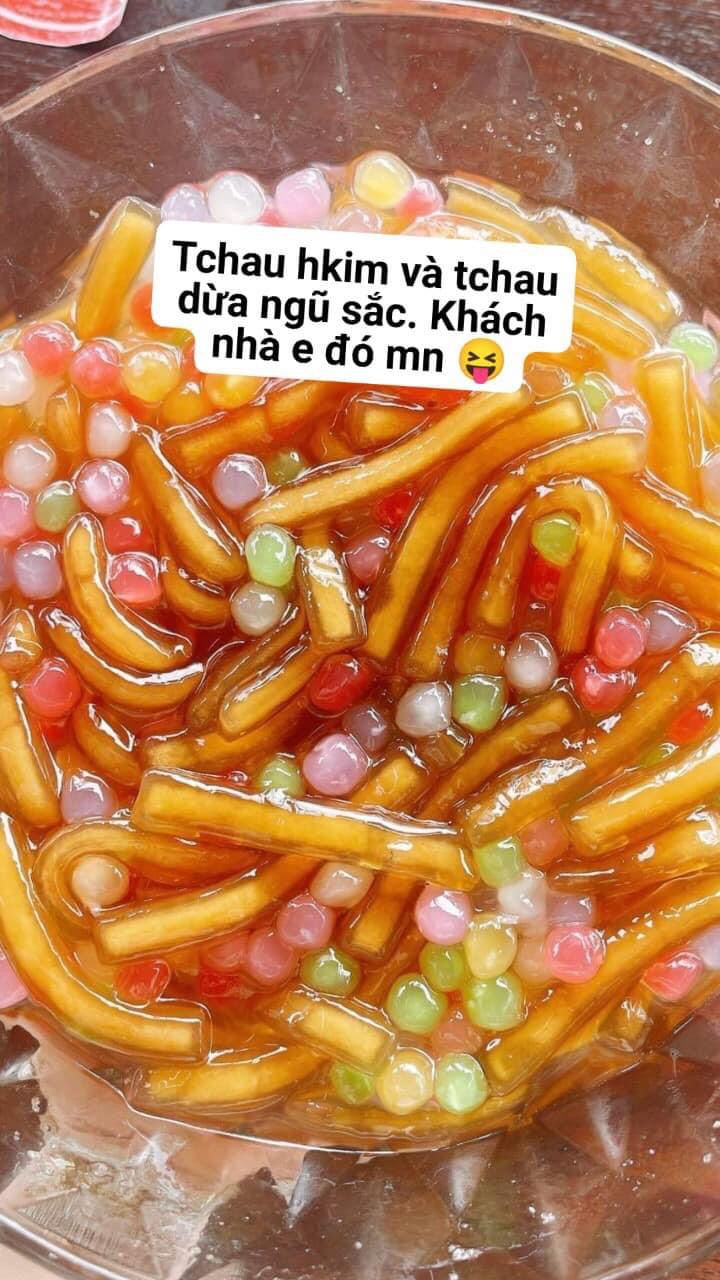 Trân châu cơm dừa ngũ sắc viên hoặc sợi