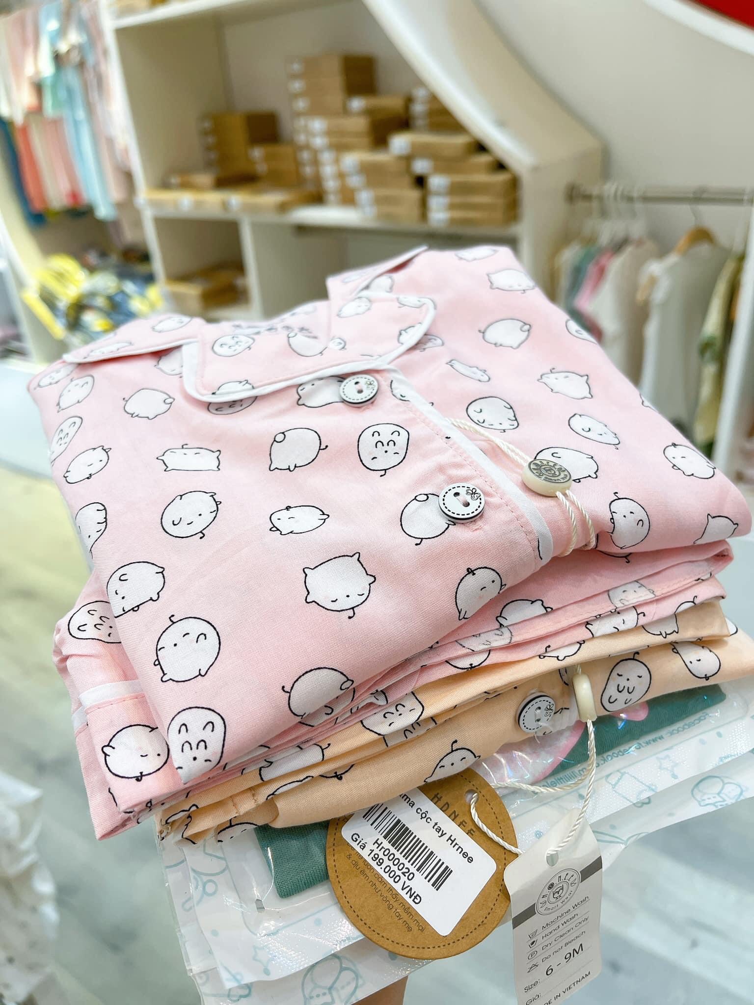 Bộ Pijama HRNEE vải siêu mát cho bé