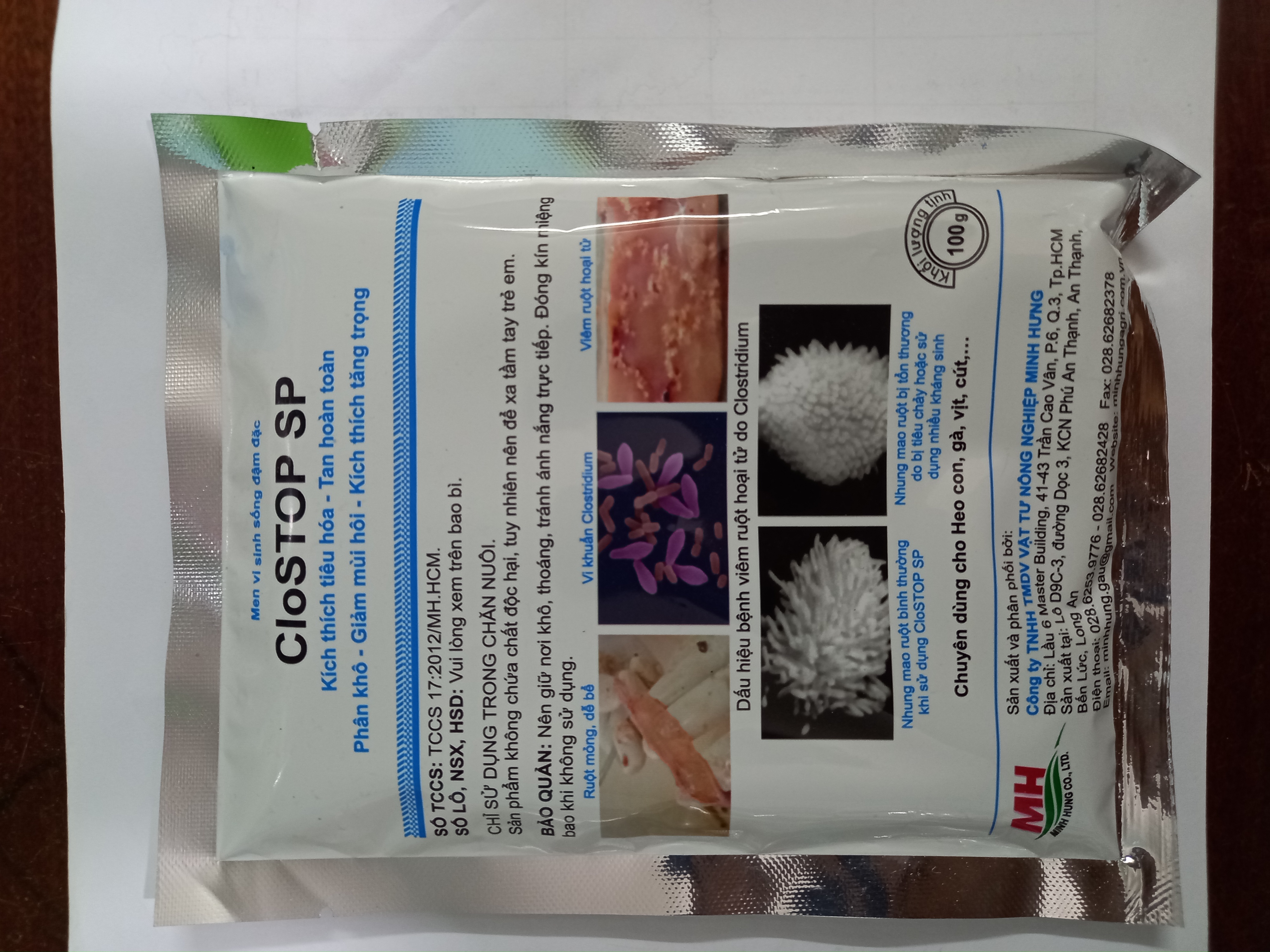Clostop sp,gói 100g, men tiêu hóa cho thú cưng