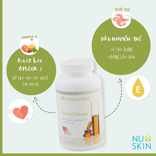 ￼Thực Phẩm bảo vệ sức khỏe Nuskin Marine Omega (120 viên)