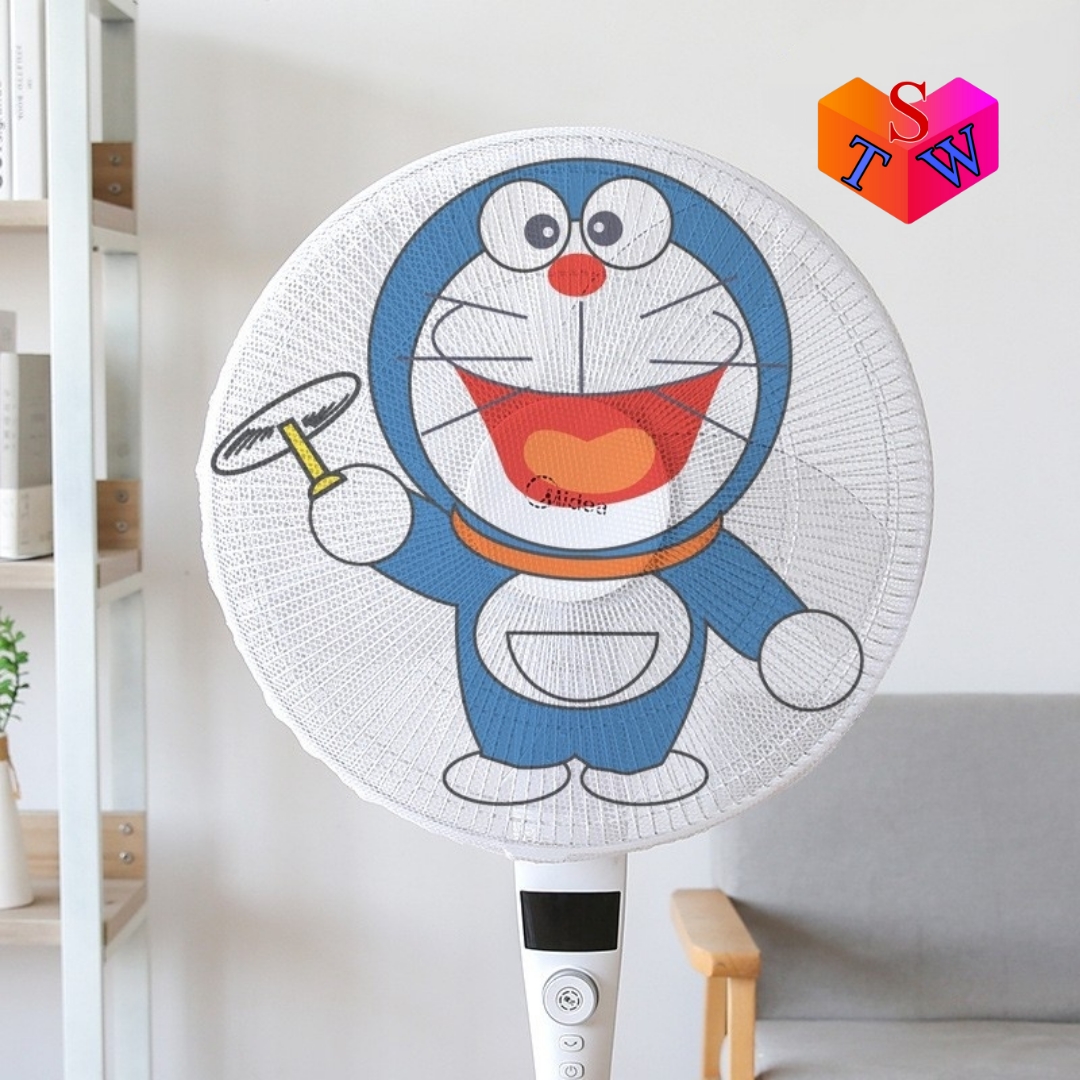 Lưới bọc quạt chống bụi an toàn cho trẻ.