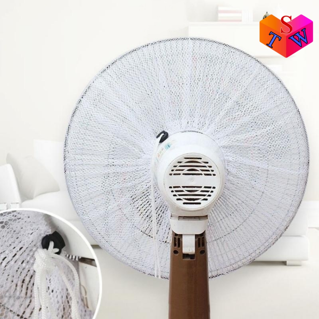 Lưới bọc quạt chống bụi an toàn cho trẻ.
