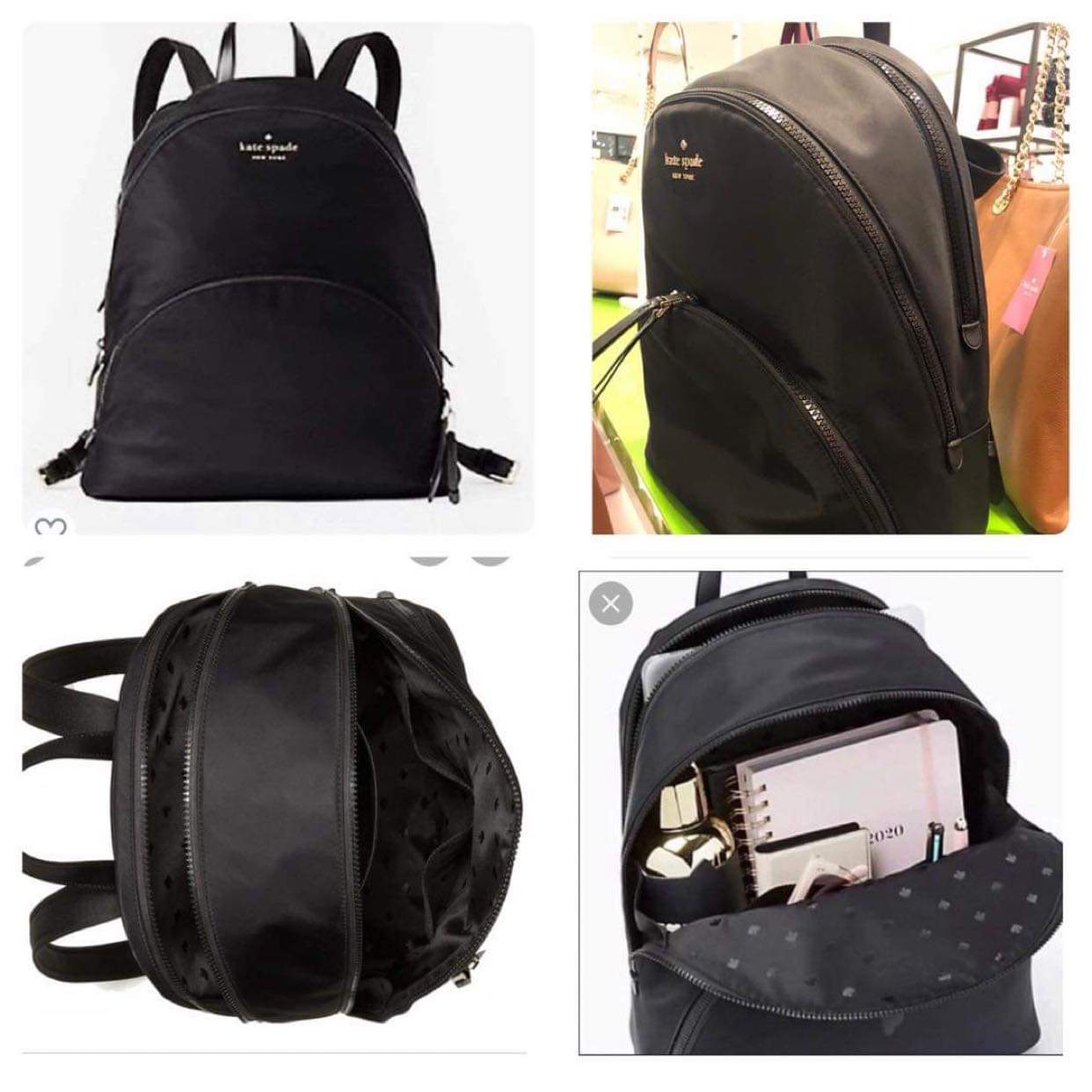 Original Brand New Kate Spade Karissa Nylon Large Backpack Bag in Black  Size: L: 11