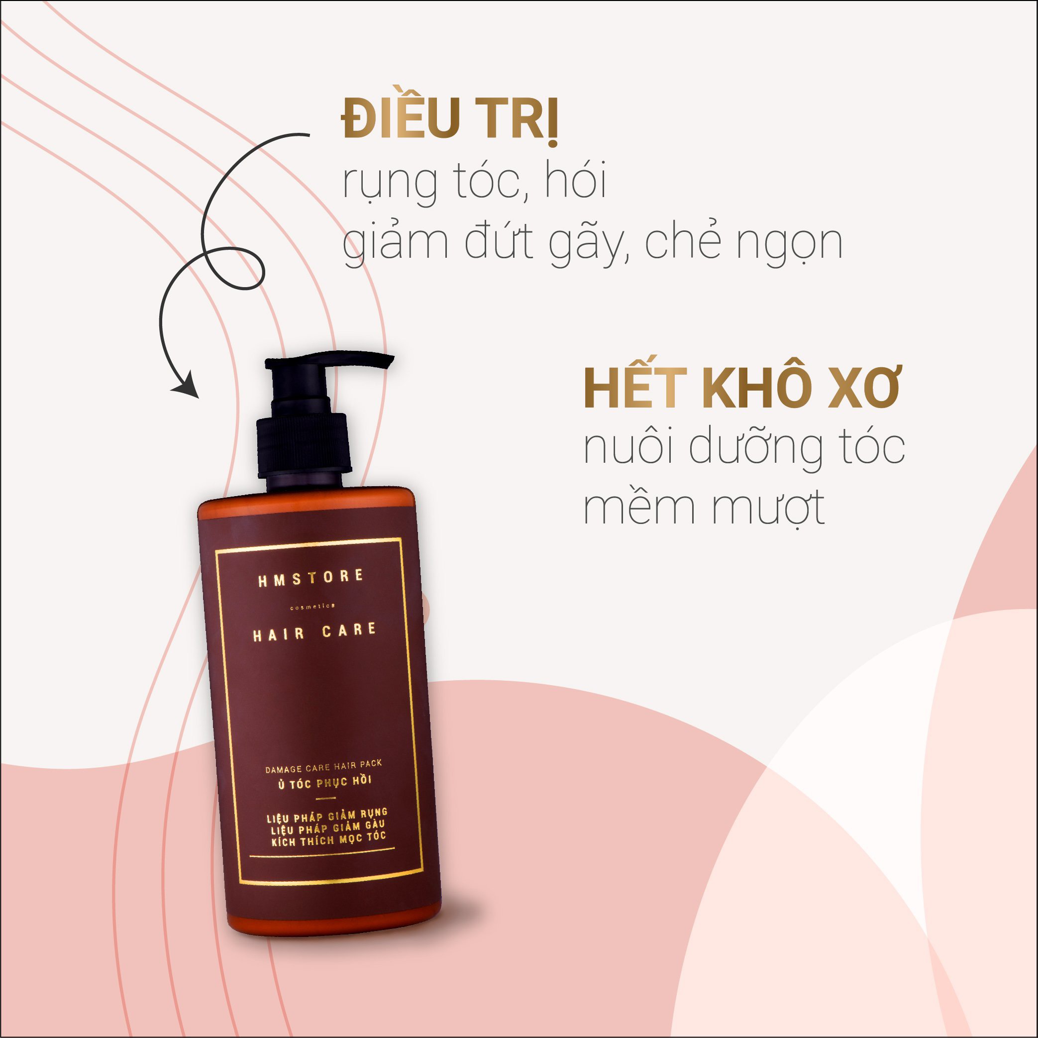 KEM Ủ TÓC PHỤC HỒI HM STORE ( Giảm gãy rụng đến 80%, mềm mượt tóc, ...)