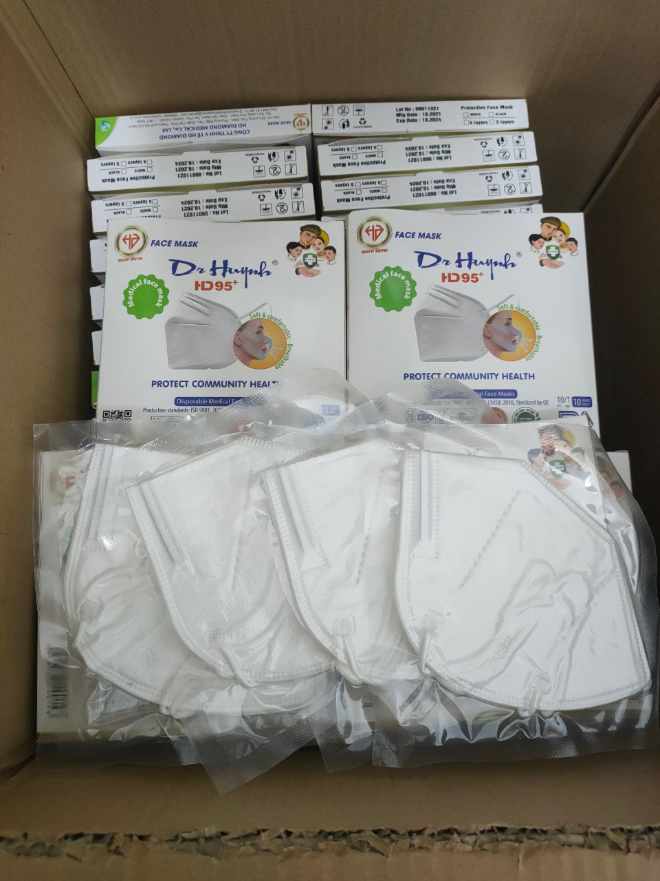 Com bo 60 cái Khẩu trang HD95+ Dr Huynh