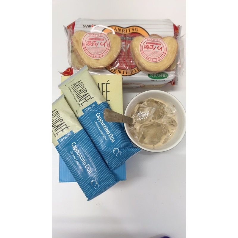 [Nhập RS0822 giảm 30k cho đơn 99k]Cà phê capuchino dừa hộp 12 gói x 20g