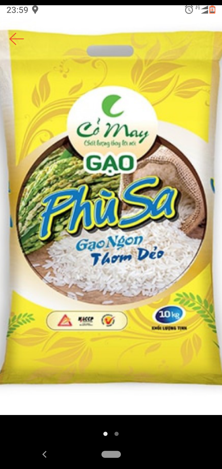 Gạo Phù Sa cỏ may túi 10kg
