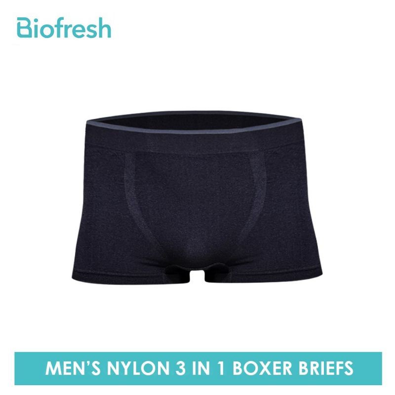 Biofresh UMBBG10 Men's Antimicrobial Seamless Boxer Brief 3 pieces in a  pack
