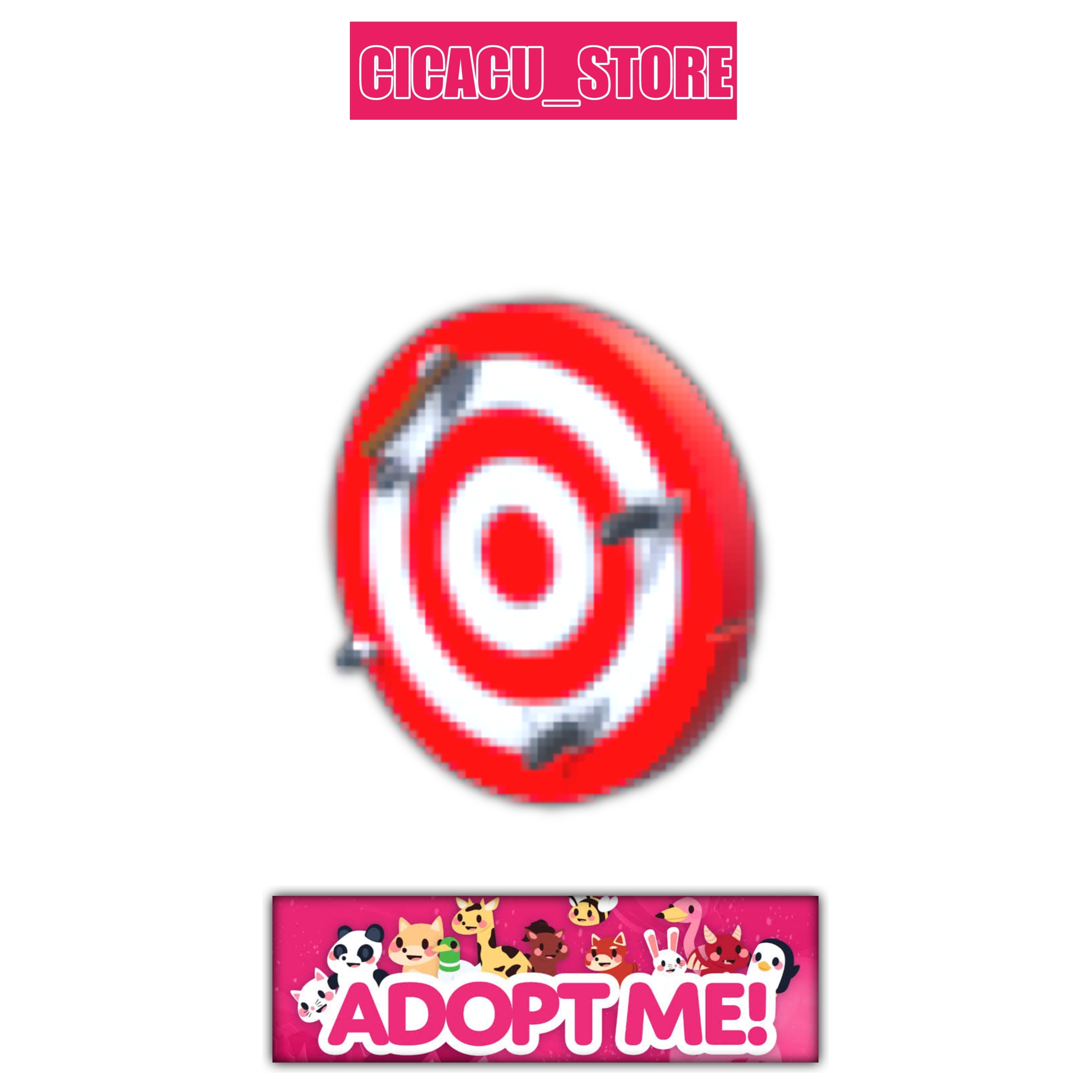 Adopt Me Vehicle Throwing Knife Target Roblox (Bonus Petwear