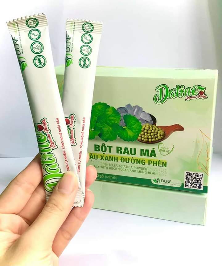 COMBO 2 HỘP BỘT RAU MÁ ĐẬU XANH ĐƯỜNG PHÈN DATINO