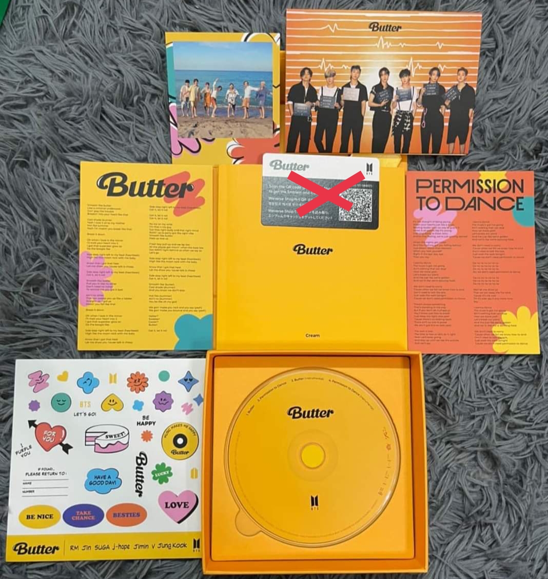 Album BTS Butter Peach อัลบั้มเปล่า น้องเนยพีช/ครีม บังทัน ไม่มีตำหนิ