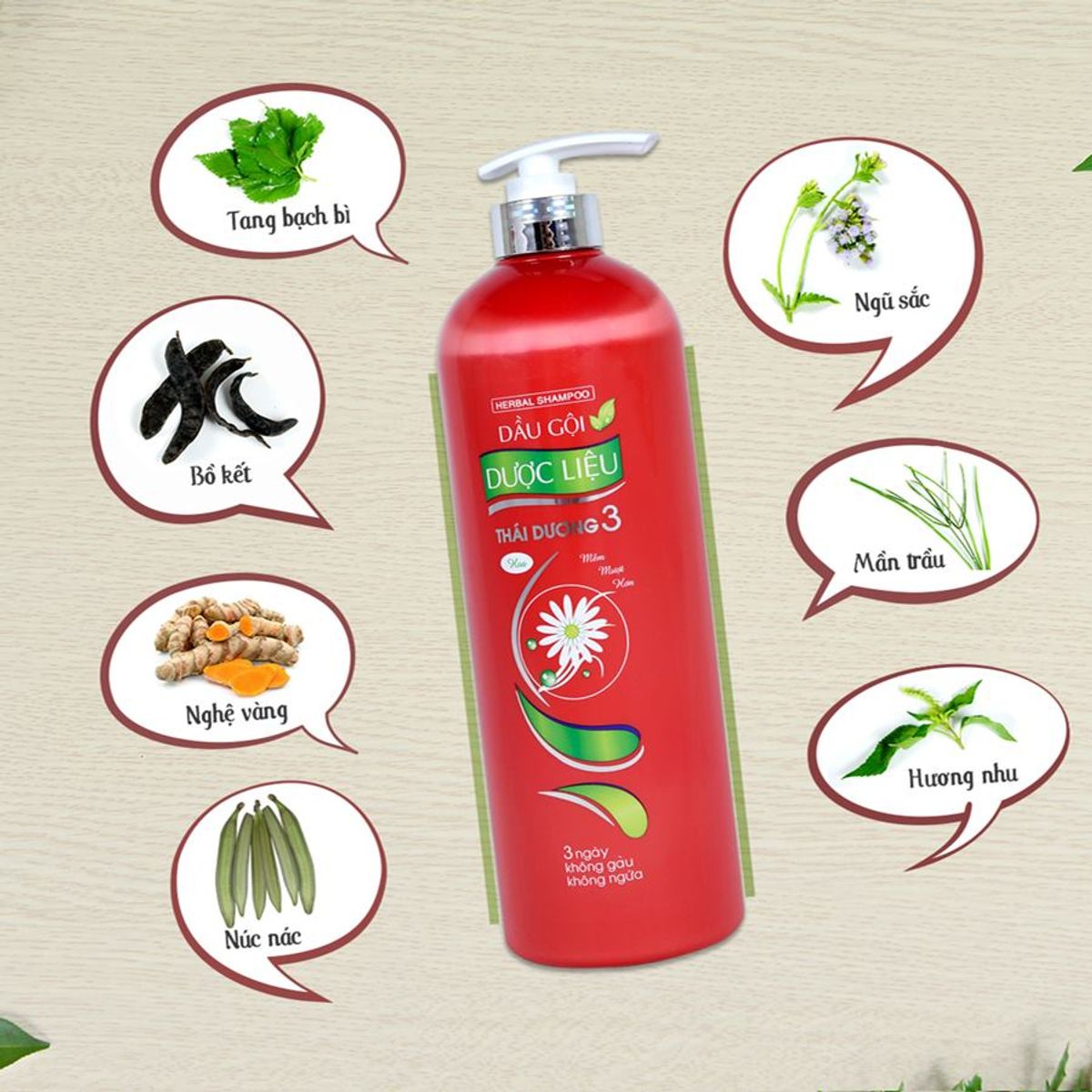 DẦU GỘI DƯỢC LIỆU THÁI DƯƠNG 3