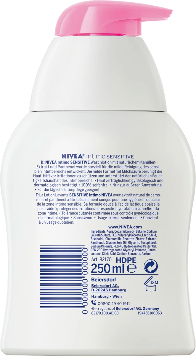 Dung dịch vệ sinh phụ nữ NIVEA Intimo 250ml [ Hàng Đức]