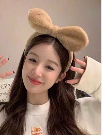 Băng đô cài tóc hình nơ lông xù, mịn, dễ thương