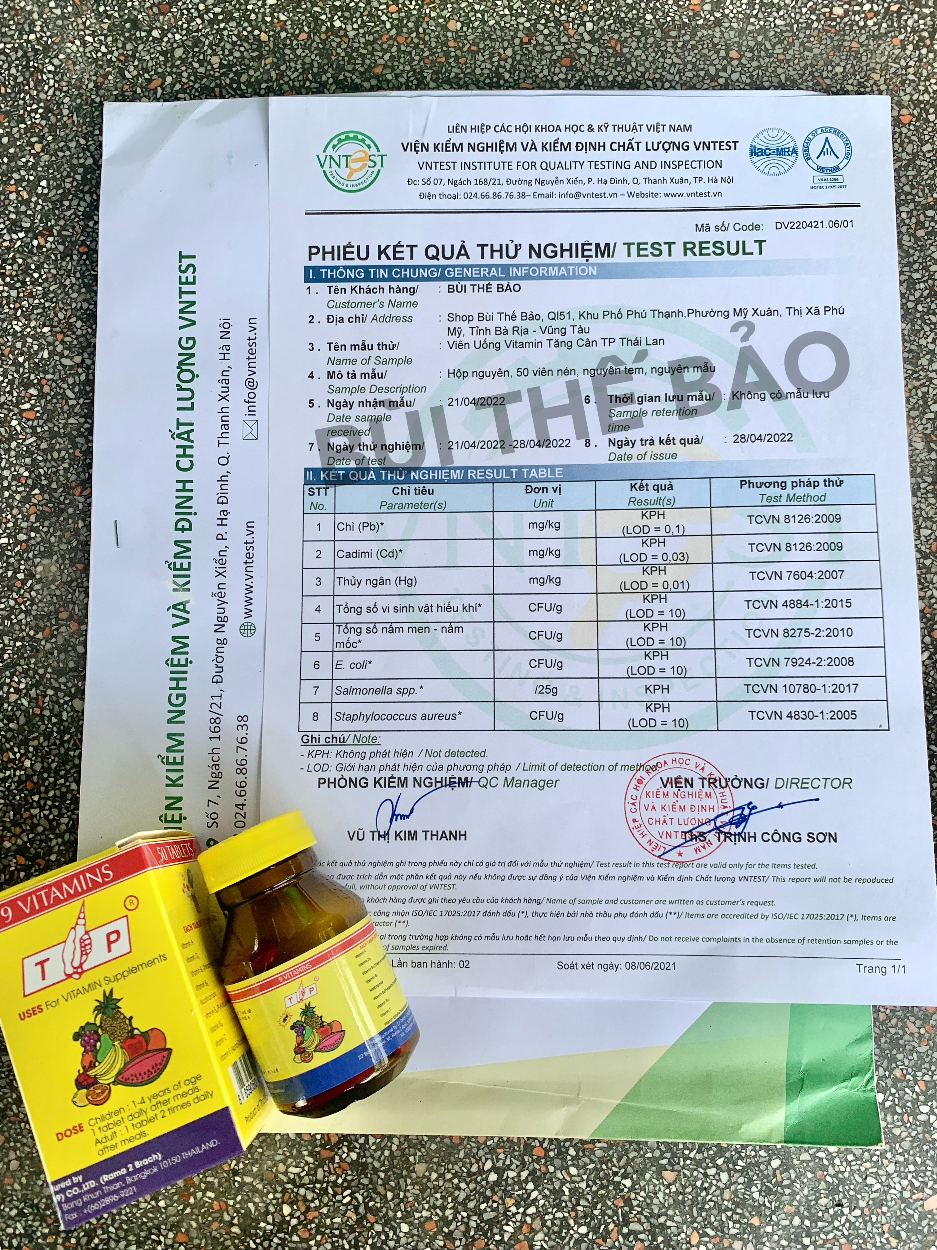 Sỉ 10 Vitamin TP Tăng Cân Nội Địa Thái Lan