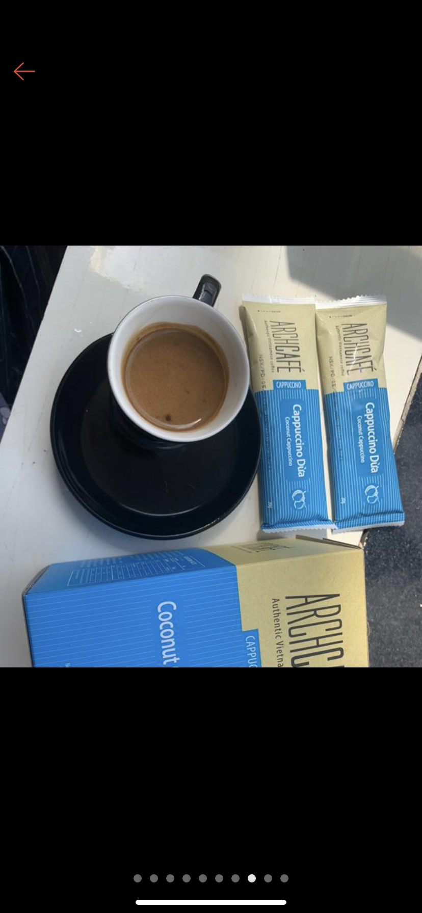 [Nhập RS0822 giảm 30k cho đơn 99k]Cà phê capuchino dừa hộp 12 gói x 20g