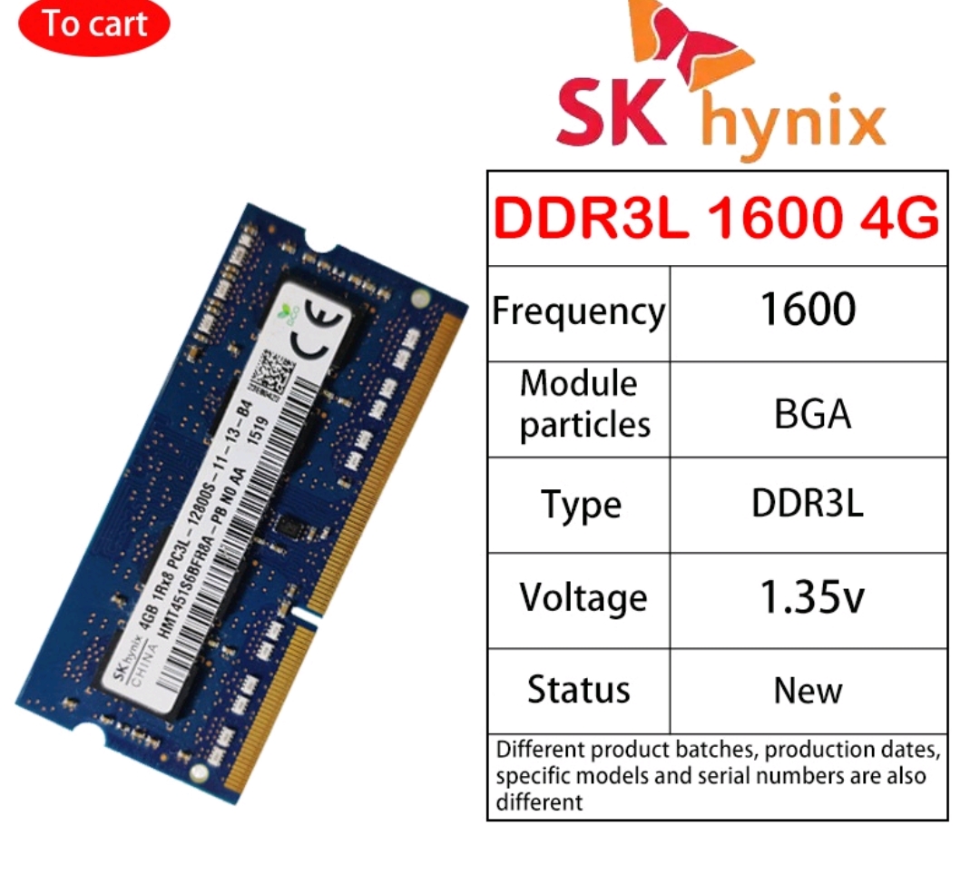 SK Hynix 4GB 1Rx8 PC3L 12800U 11 12 A1 For Sale In Los Angeles, CA - Foto 8