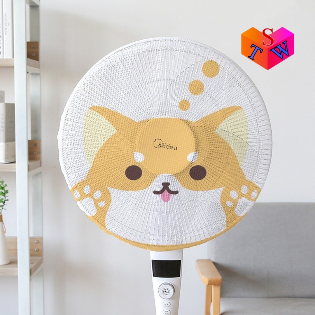Lưới bọc quạt chống bụi an toàn cho trẻ.