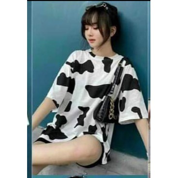 Set Bộ Bò Sữa Cộc Tay,Quần Đen [ MÃ 49870 # siêu hot ]