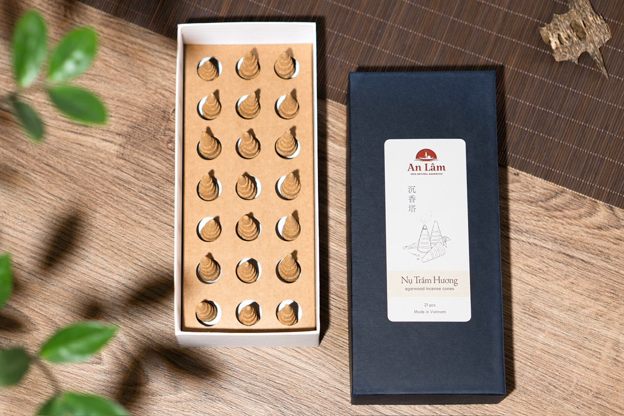 Premium Natural Agarwood Insence Cones - An Lam